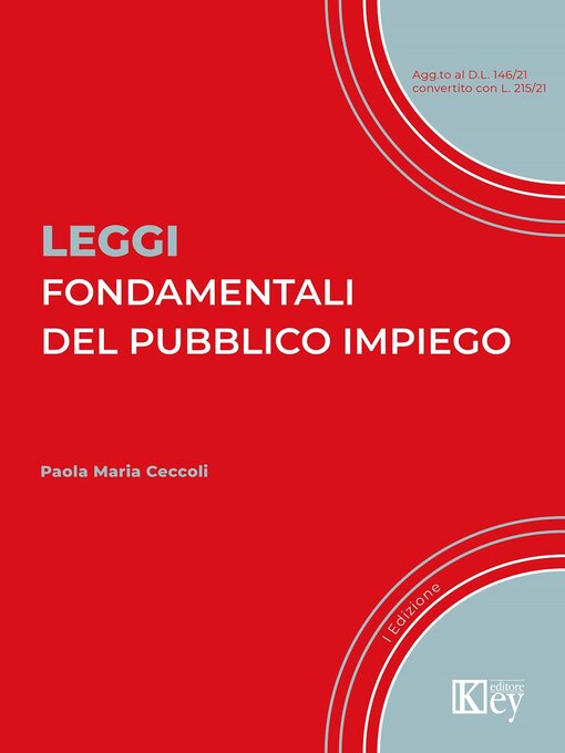 Title details for Leggi fondamentali del pubblico impiego by Paola Maria Ceccoli - Available